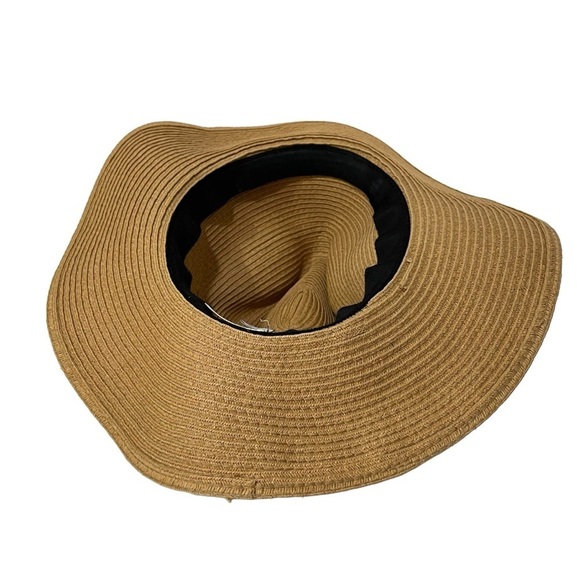 Madewell Tan Foldable Stitched Paper Straw Hat S/M - Picture 9 of 12